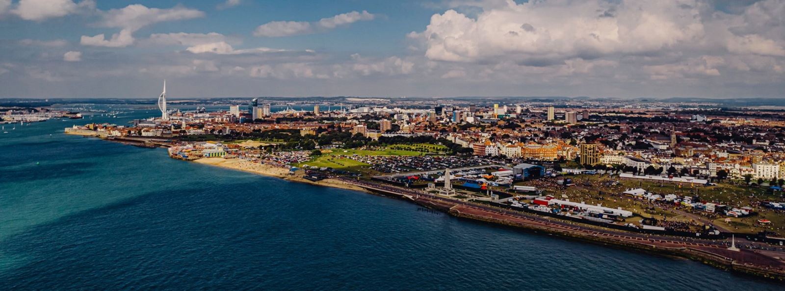 The Victorious Festival site and beyond, by drone